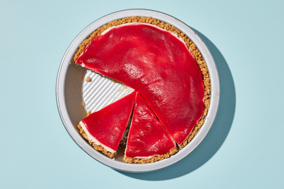 No-Bake Cheesecake with Raspberry Sauce