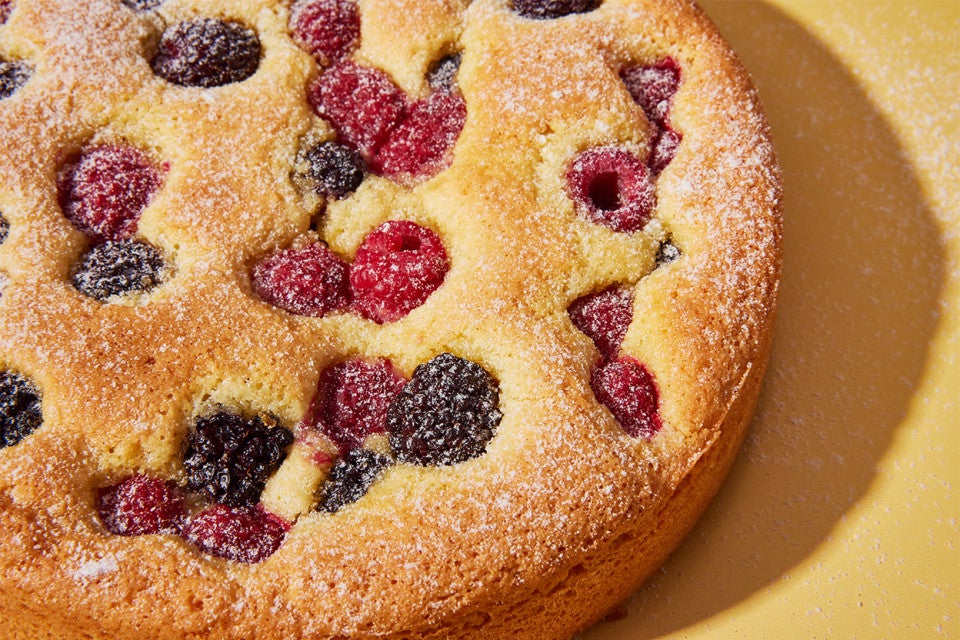 Sunken Berry Almond Cake