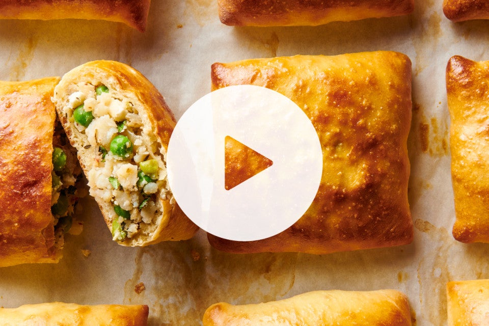 Pea & Feta Flatbread Pockets