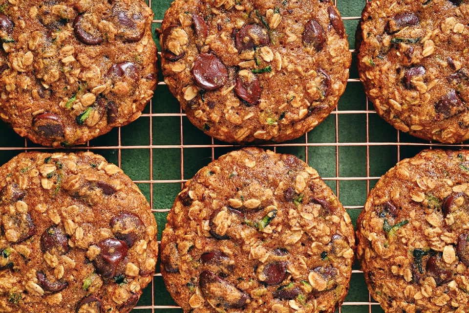 Zucchini Chocolate Chip Oatmeal Cookies 