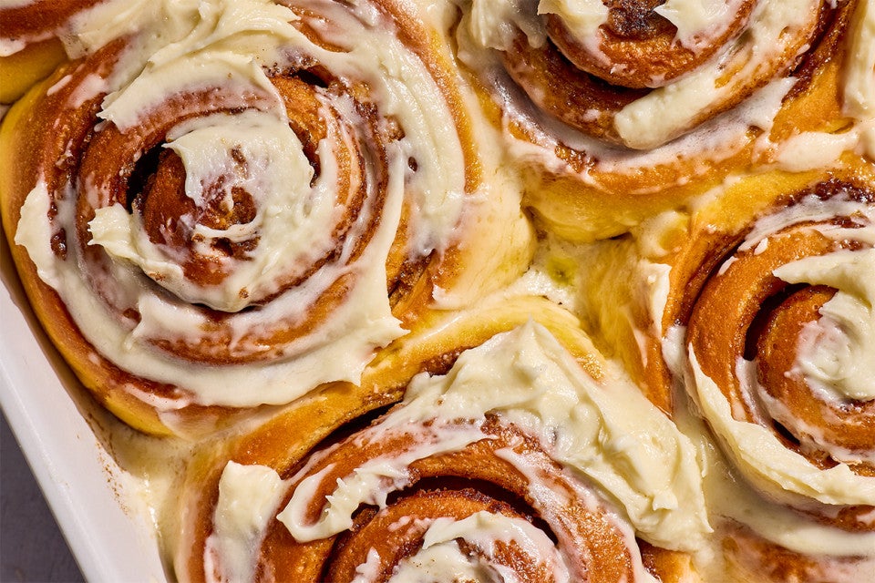 Close-up of Sweet Potato Cinnamon Rolls
