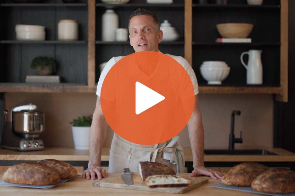 Play button for Croissant Sourdough Bread YouTube video