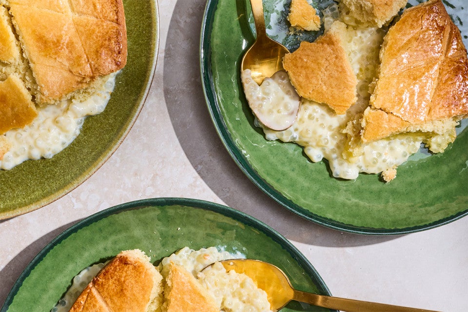 Baked Tapioca Pudding served in dishes