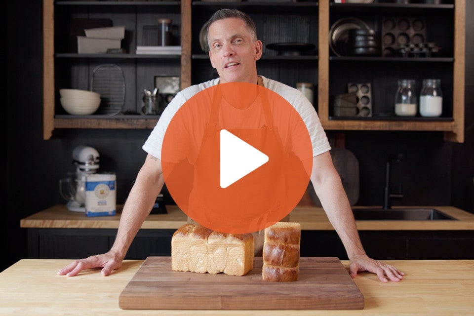Play Button for Sourdough Milk Bread Video