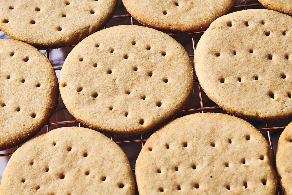 Digestive Tea Biscuits seen from above