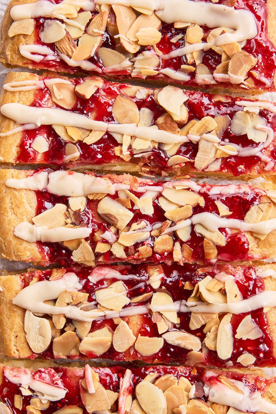 Detailed overhead view of Almond Puff Loaf