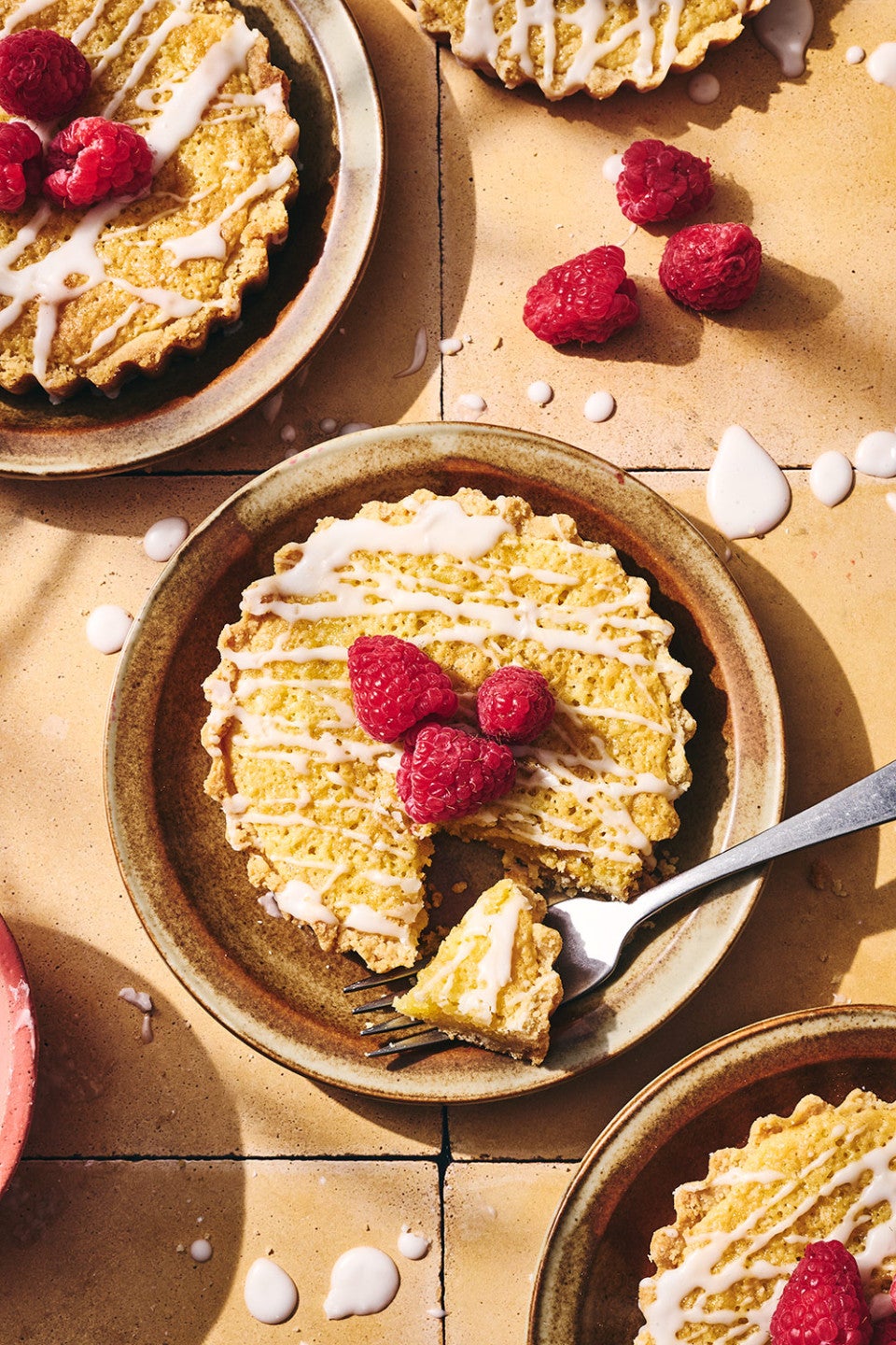 Mini Almond Tarts seen from above