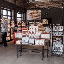 King Arthur Baking products on display inside the Denver, Colorado popup store