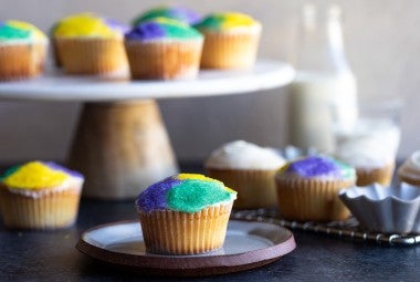 Mardi Gras King Cupcakes