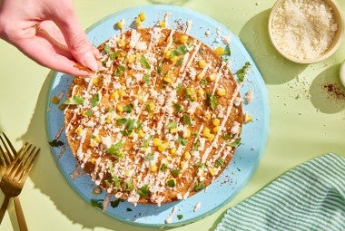 Mexican Street Corn Cornbread on a plate