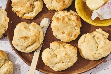 Easy Drop Biscuits on a cutting board