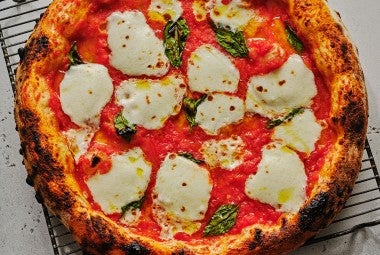 Margherita Pizza fresh out of the oven