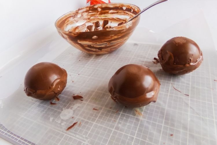 Hot Cocoa Bombs pressed together
