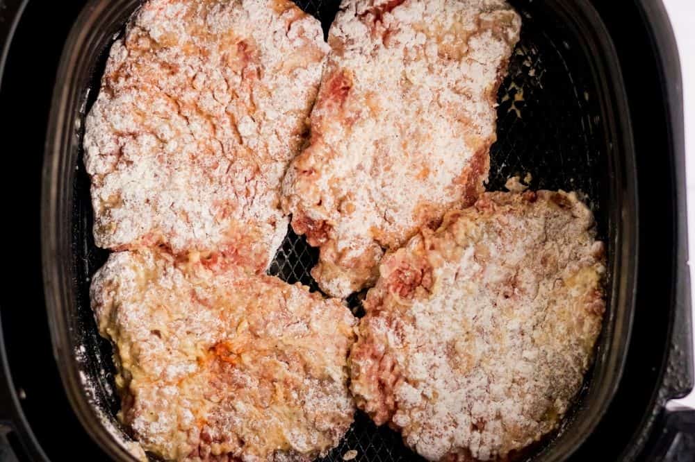 Raw cube steak in air fryer