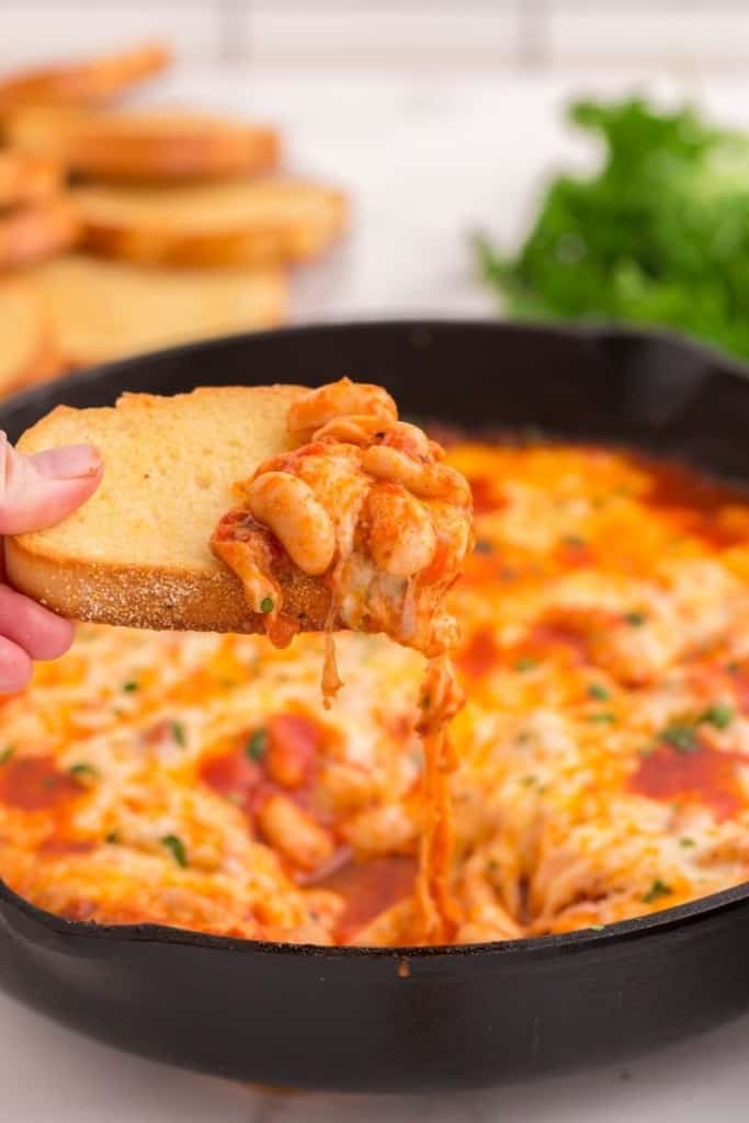 Delicious Cheesy White Bean Tomato Bake