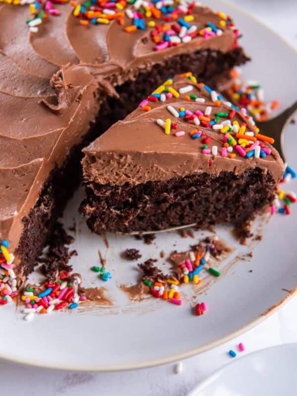 Rich and decadent chocolate cake made in air fryer