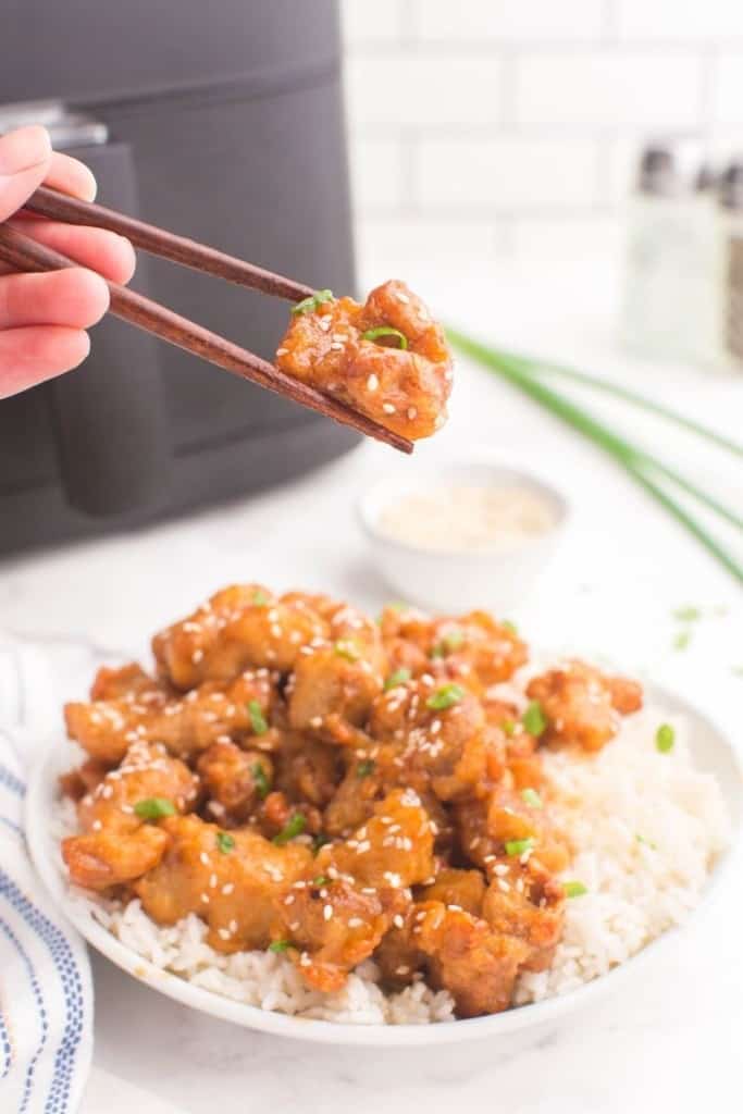 trader joe's mandarin orange chicken in air fryer
