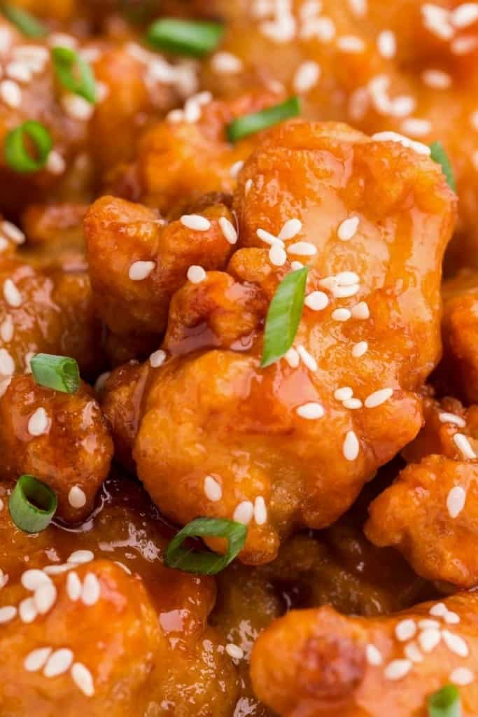 air fryer mandarin orange chicken with sauce