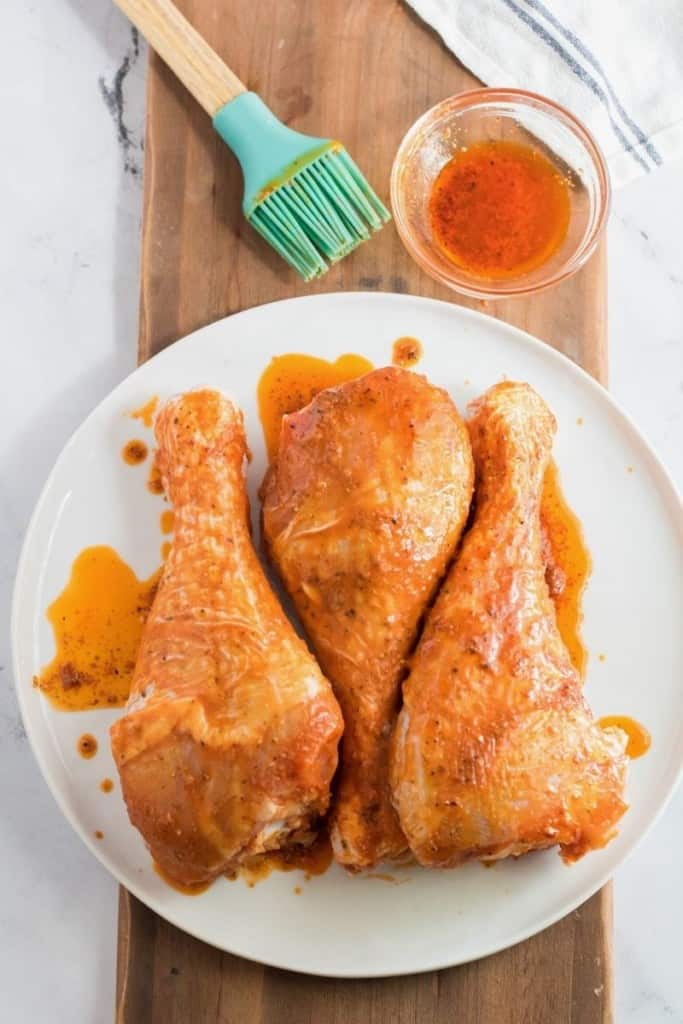 baste seasoning on turkey legs