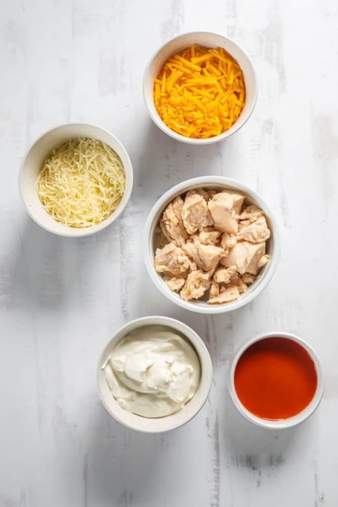 ingredients for buffalo chicken dip without sour cream