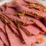 Slices of corned beef
