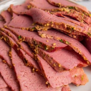 Slices of corned beef