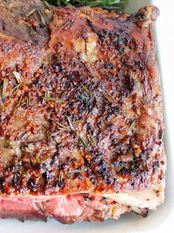 Air Fryer Prime Rib closeup