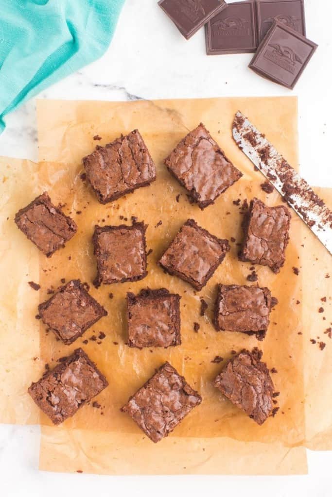 cut the brownies once they've completely cooled