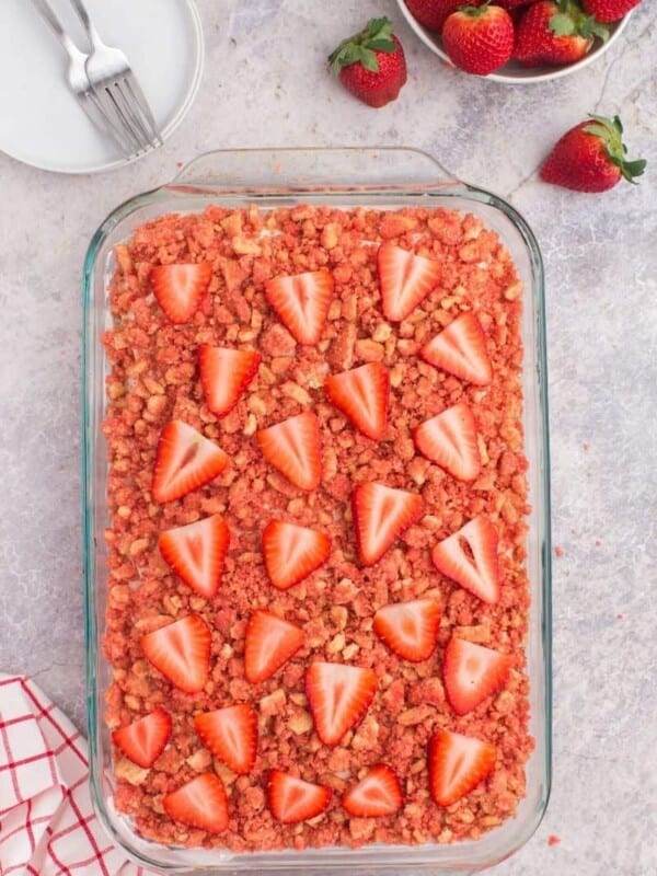 allow shortcake to cool before adding Oreo crumbles and strawberry slices on top