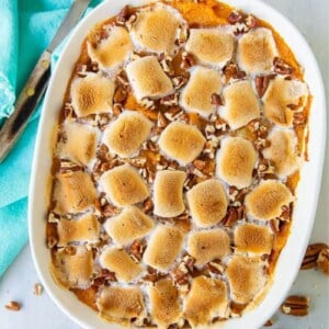 sweet potato casserole with toasted marshmallows