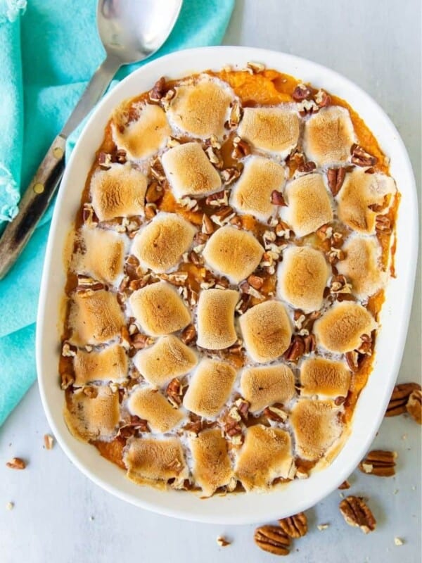 sweet potato casserole with toasted marshmallows