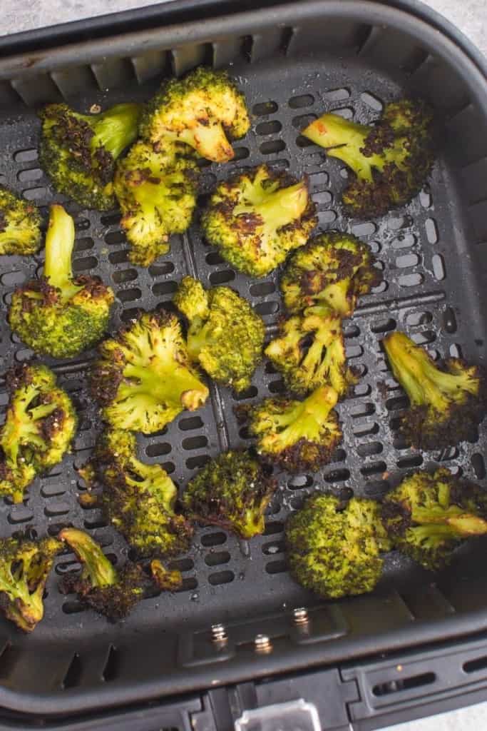 flip broccoli over and cook an additional 10 minutes