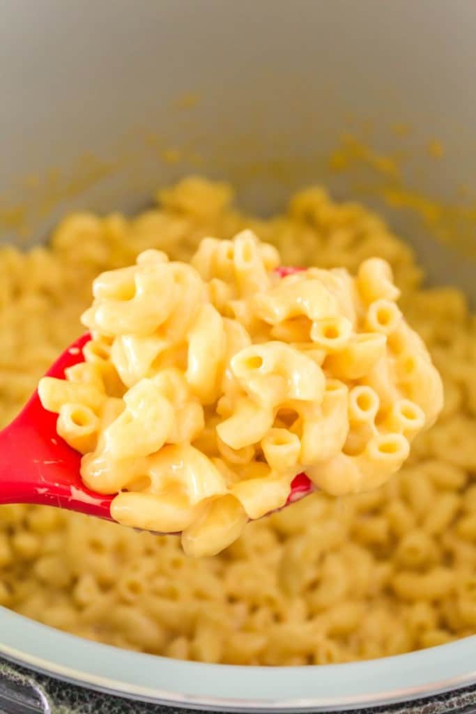 mac n cheese on a spoon
