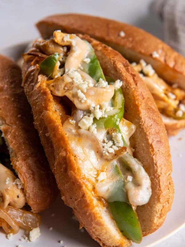 buffalo chicken sandwich on a plate