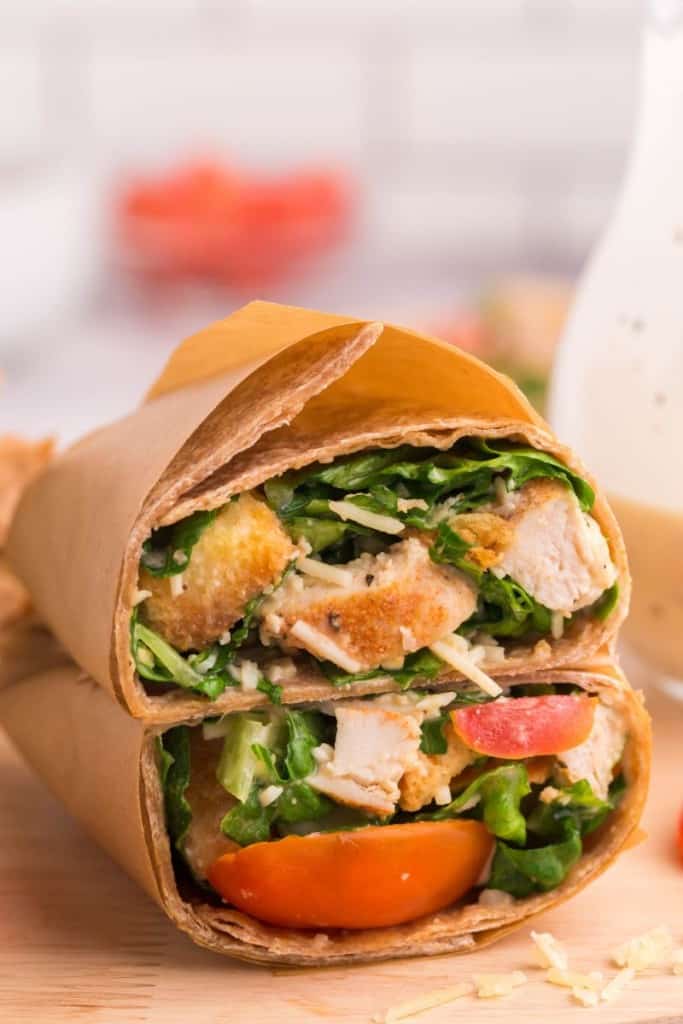 stack of caesar wraps