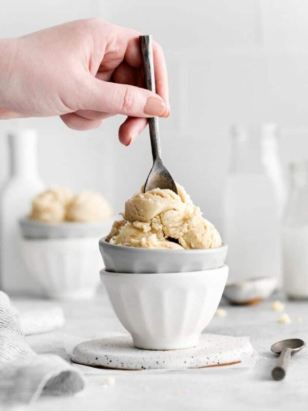 spoon in edible sugar cookie dough