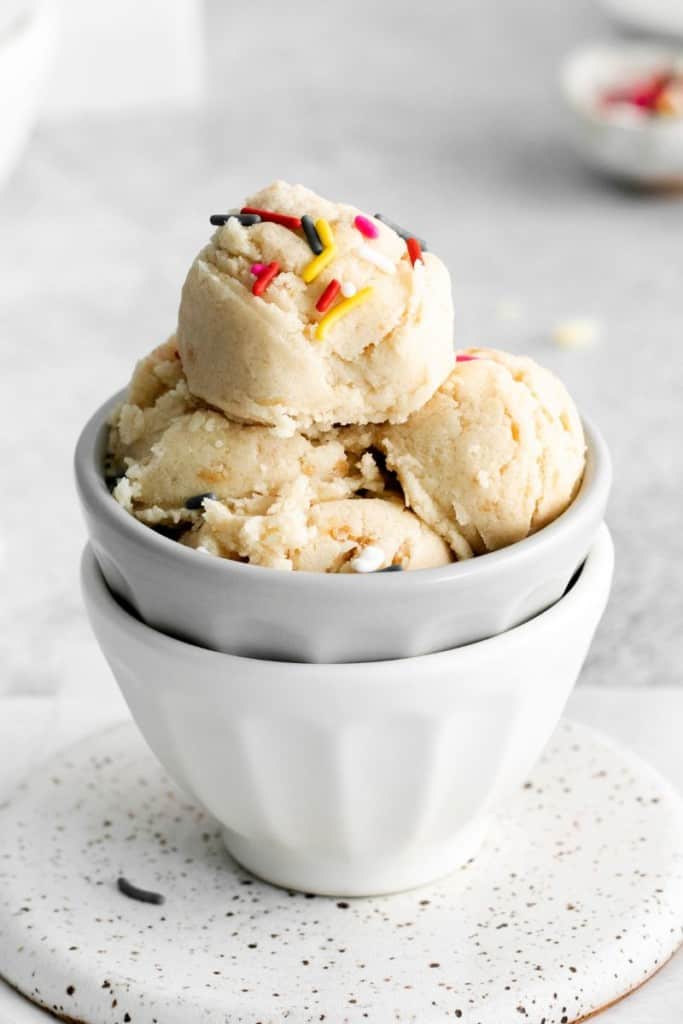 edible sugar cookie bowl with sprinkles