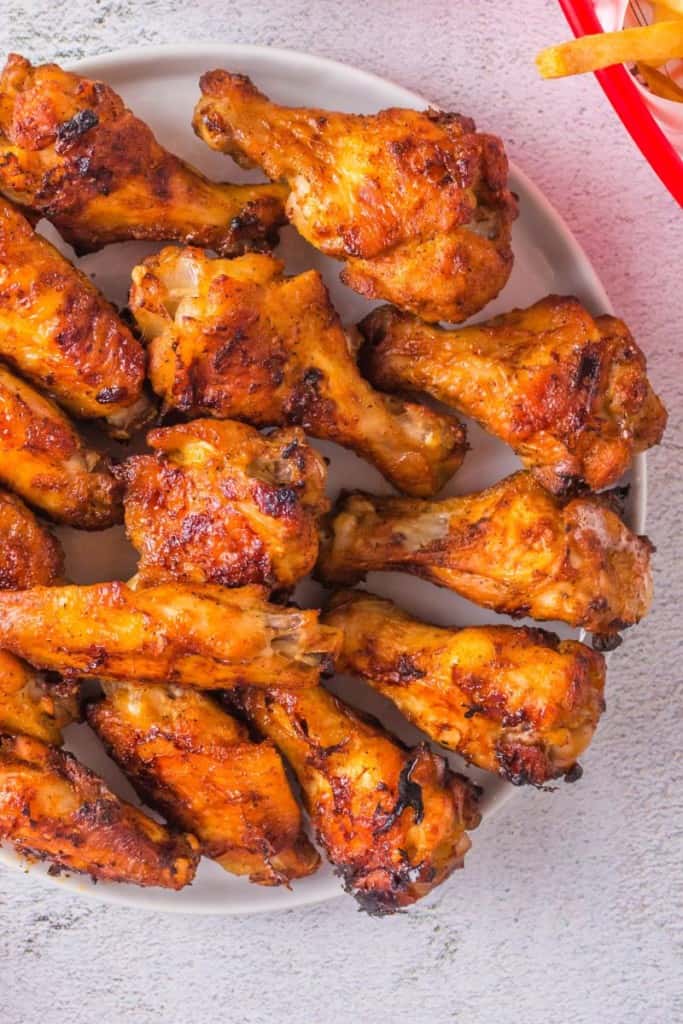 ninja foodi chicken wings on a platter