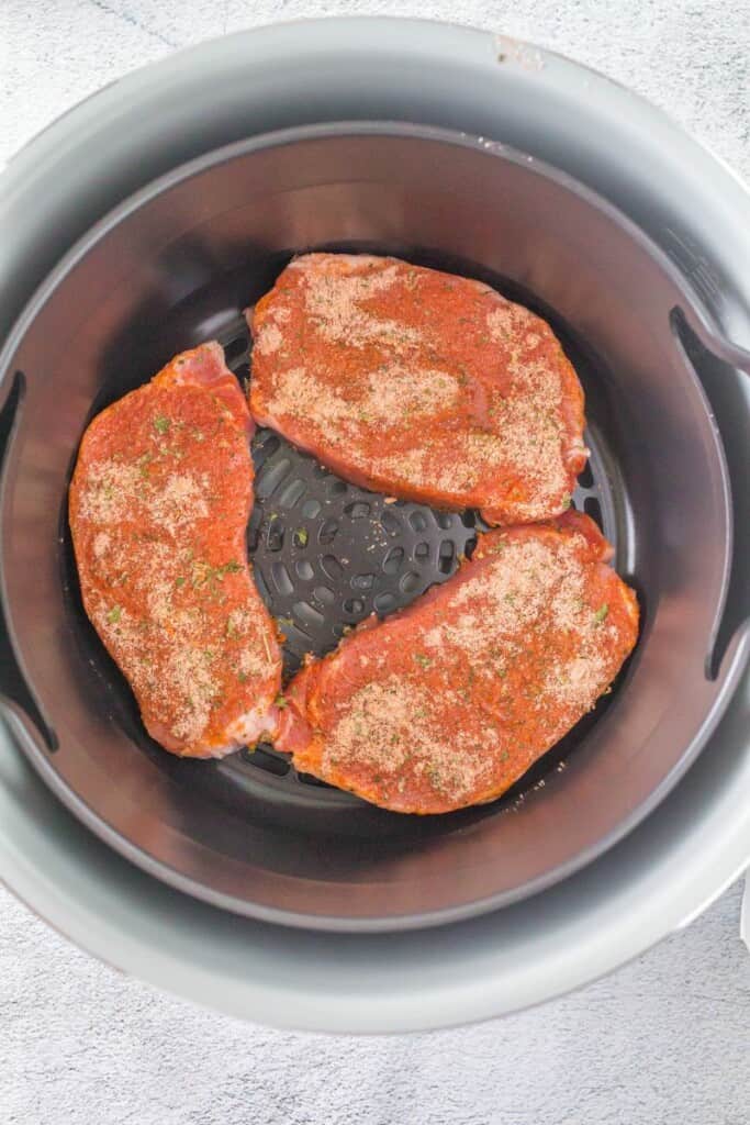 ninja foodi with raw pork chops