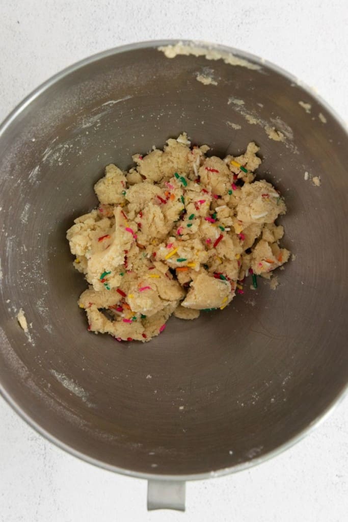 slice and bake cookie dough in a bowl