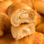 stack of air fried crescent rolls