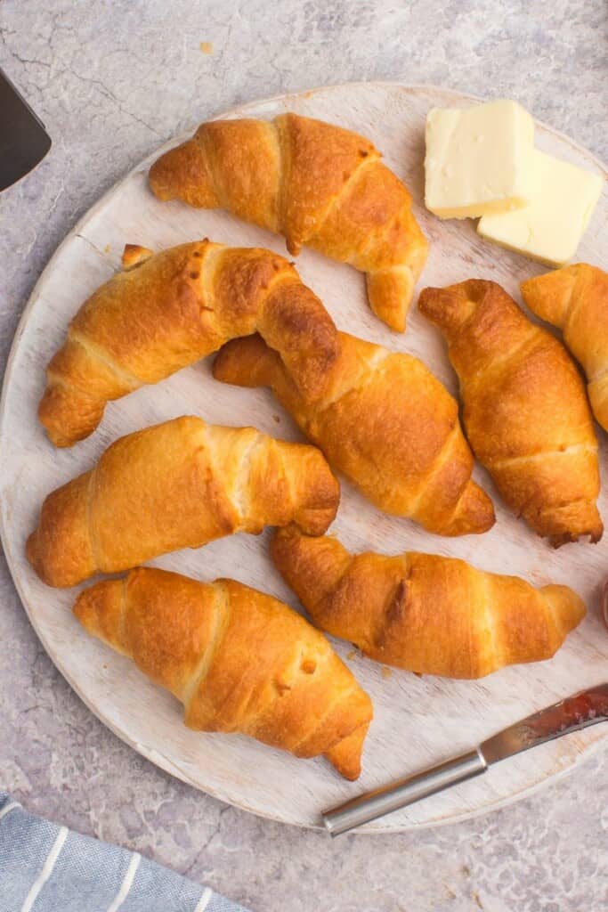 platter with air fryer crescent rolls