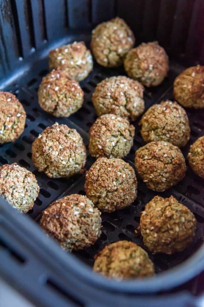 cooked air fryer falafel