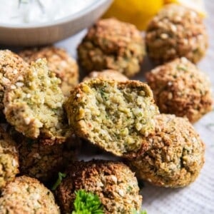 falafel with a bite out