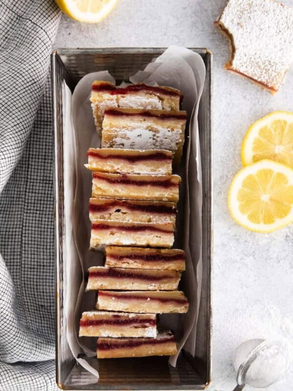 several lemon cranberry bars