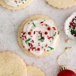 overhead shot of sugar cookies