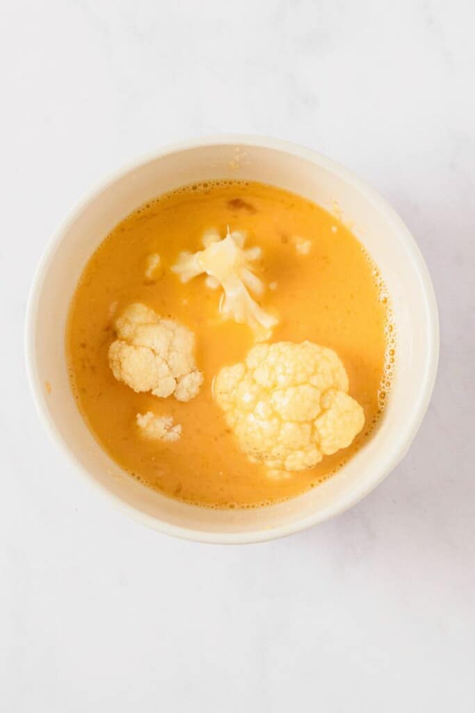 cauliflower wings in liquid