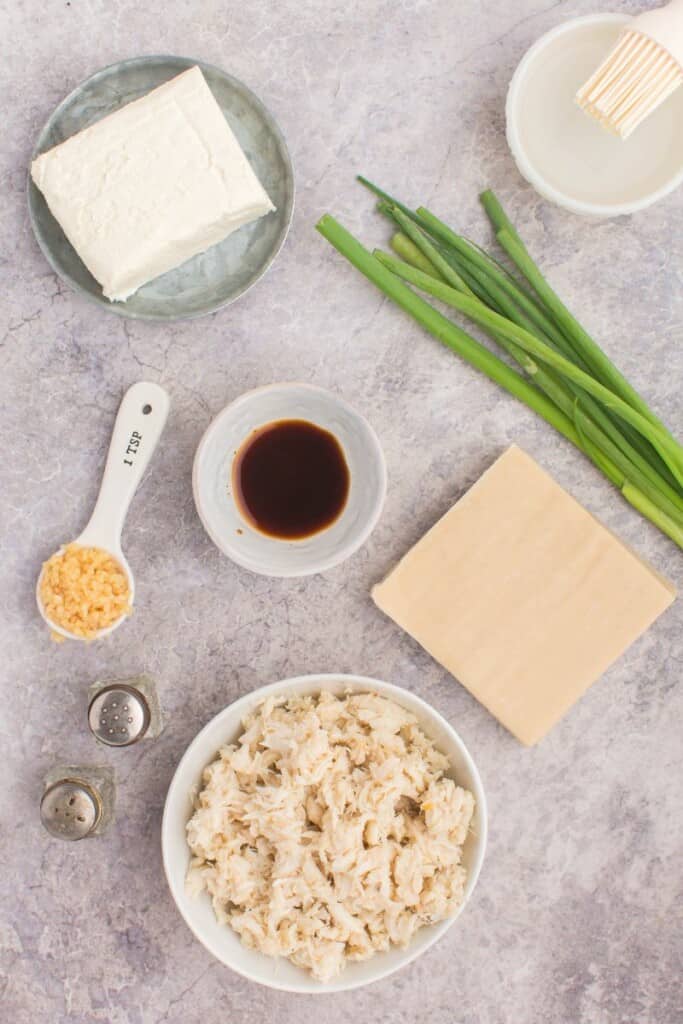 ingredients to make crab rangoon