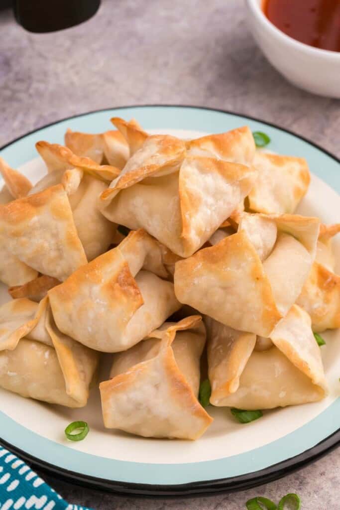 platter filled with crab rangoon