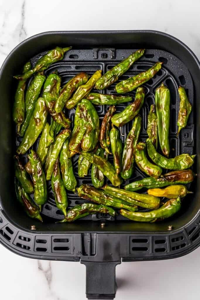 shishito peppers in air fryer basket